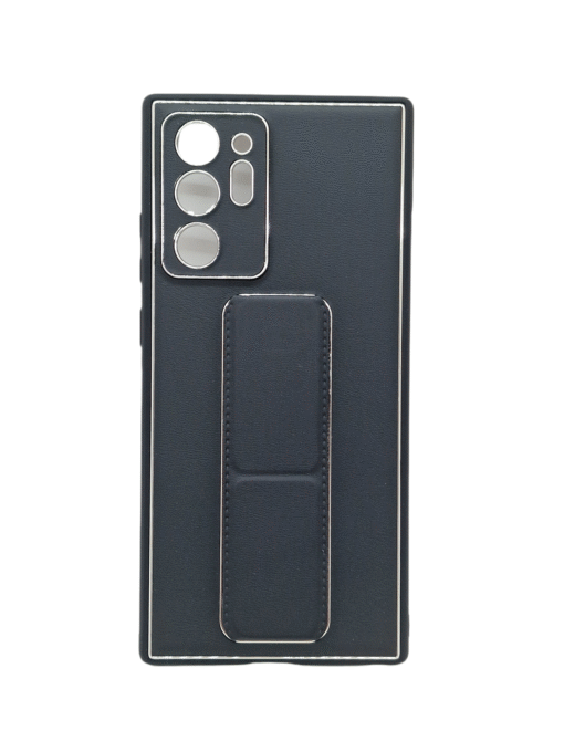 Samsung Galaxy Note 20 Ultra Premium Gold Electroplated Luxury Leather Case with Magnetic Car Mount Holder & Wrist Strap Case Kickstand