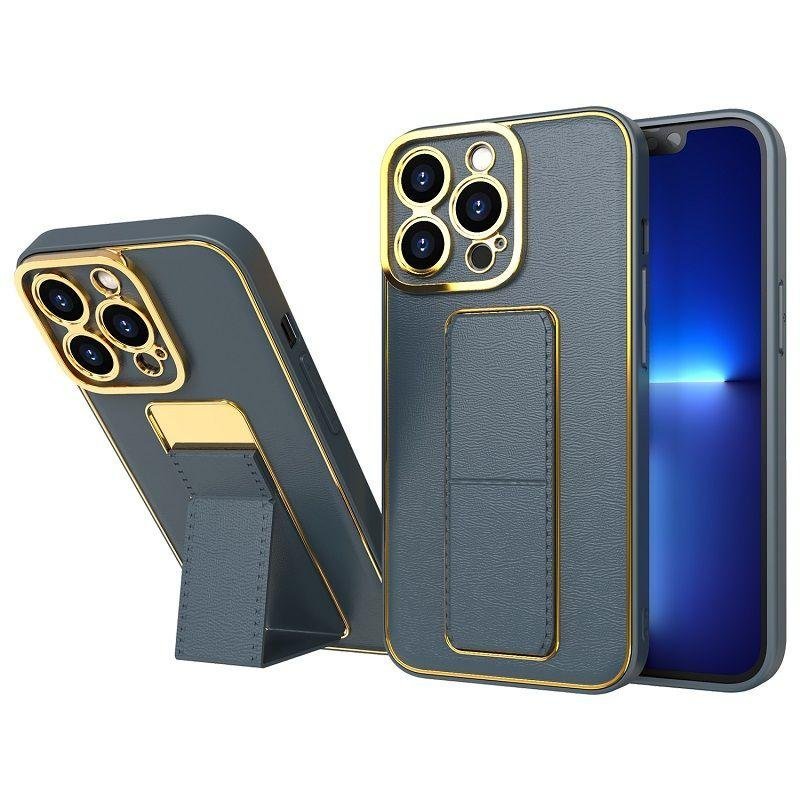 Premium Luxury Leather Case Magnetic Car Mount Holder Wrist Strap Case Kickstand Cover for iPhone Series - Image 15