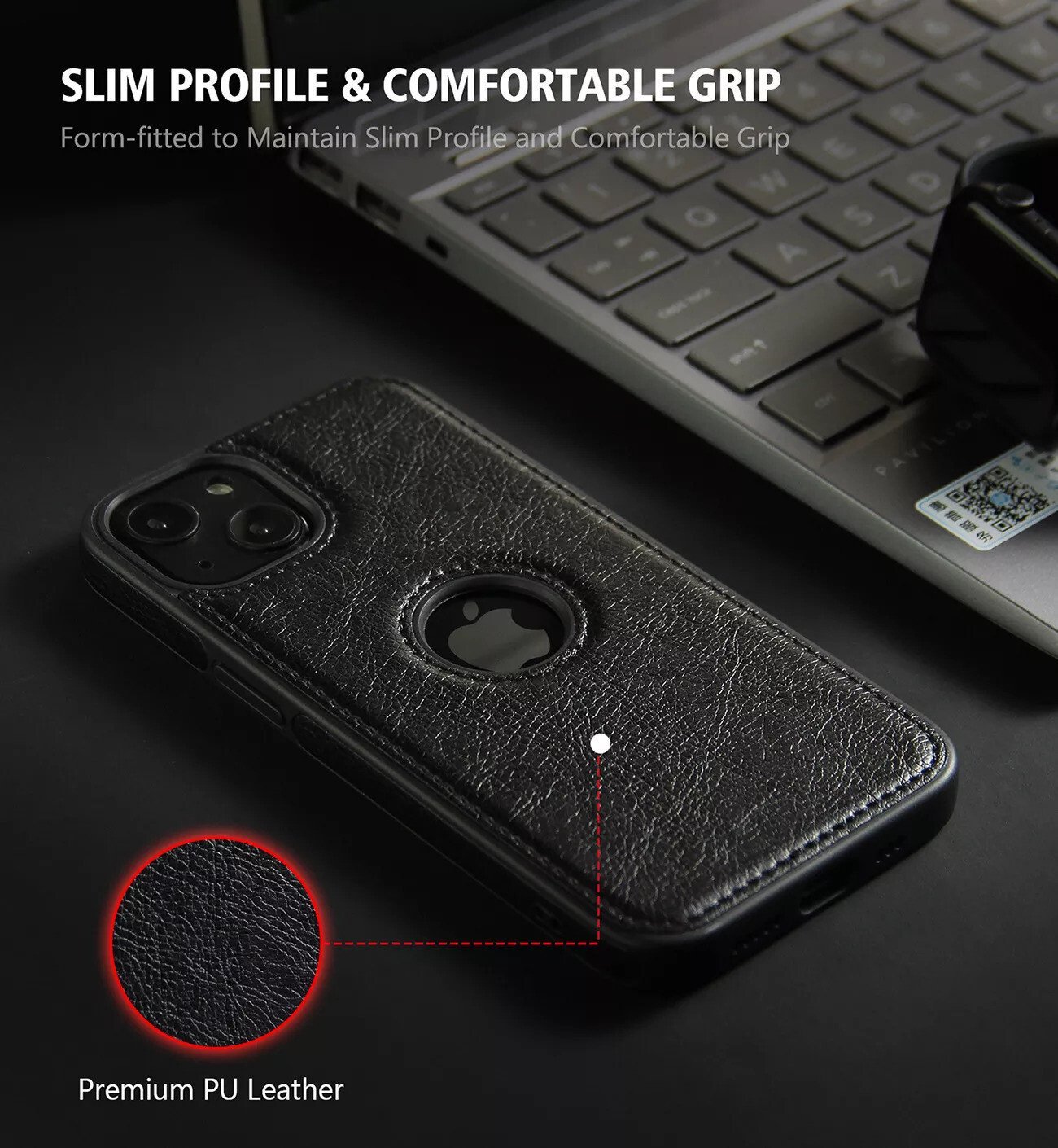 PU Leather Shockproof Business Style Mobile Phone Case for iPhone 13 Series - Image 8