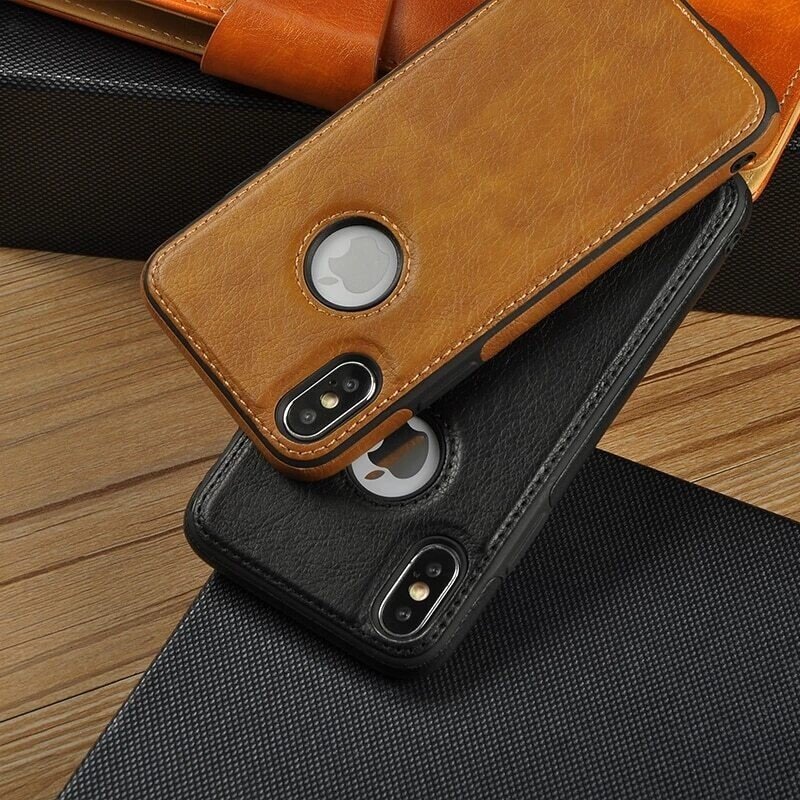 iPhone X Series PU Leather Shockproof Business Style Mobile Phone Case - Image 13