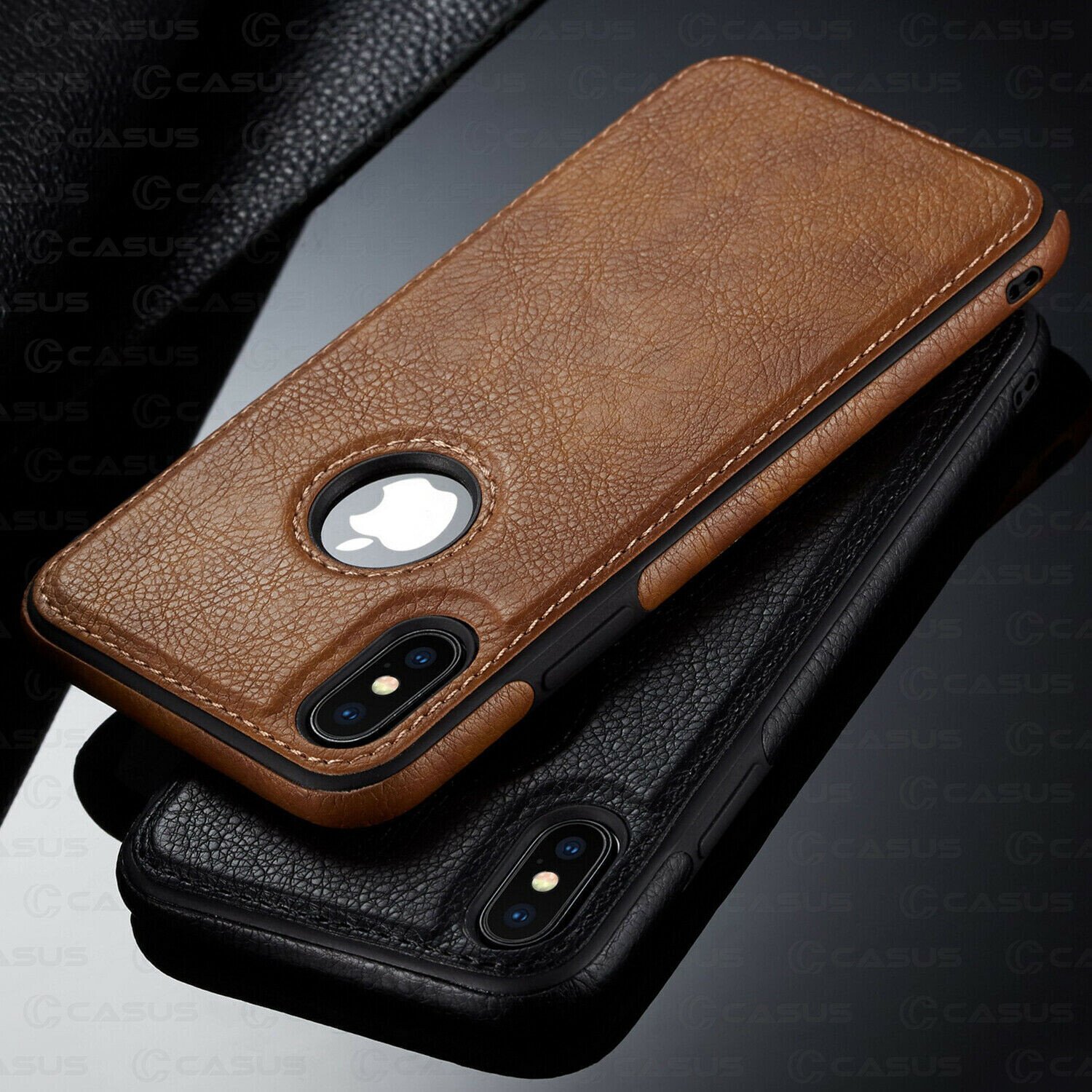 iPhone X Series PU Leather Shockproof Business Style Mobile Phone Case - Image 11