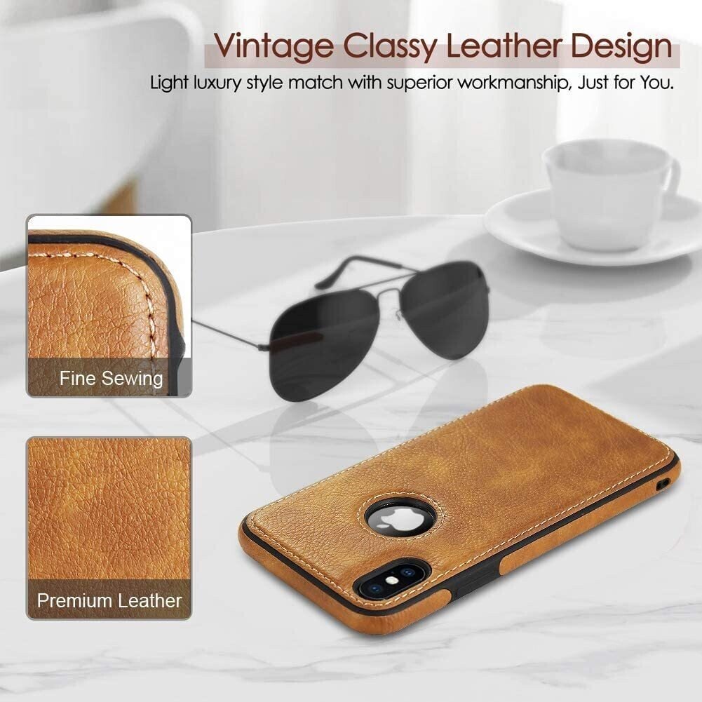 iPhone X Series PU Leather Shockproof Business Style Mobile Phone Case - Image 20