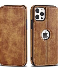 Business Style Premium RFID Blocking PU Leather Magnetic Wallet Flip Case for iPhone 13 Pro Max