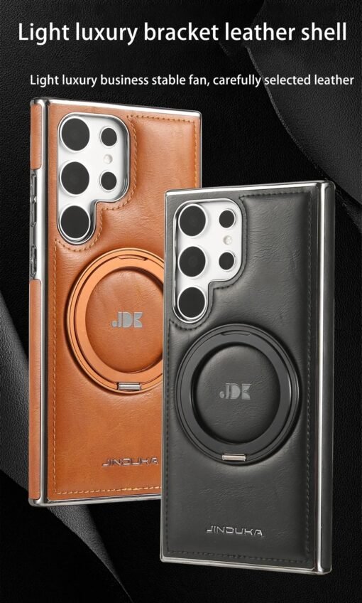 Fun Casery Magnetic Kickstand Shockproof Leather Case for SAMSUNG GALAXY S25/S24 ULTRA SERIES - Image 6