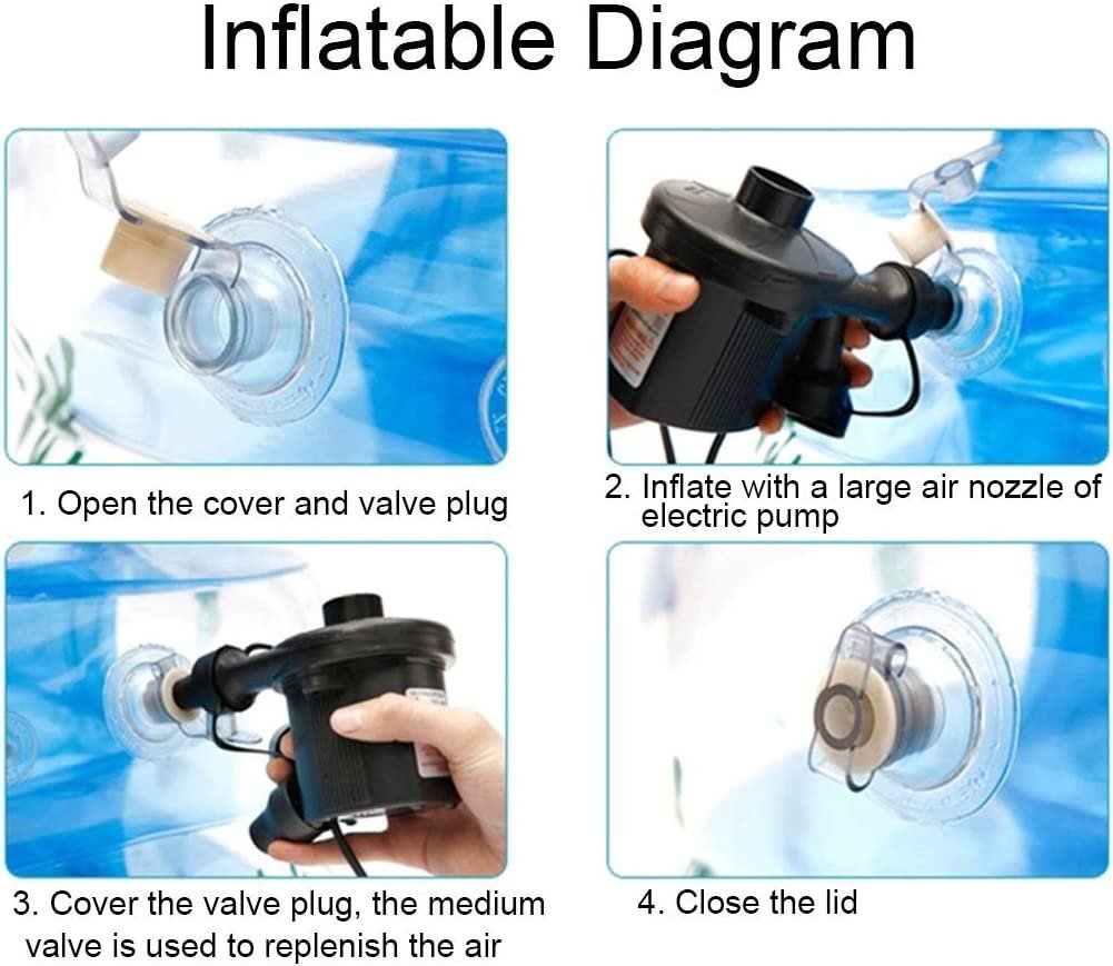 Inflatable Pool for Kids Family with Electric Pump - Image 8