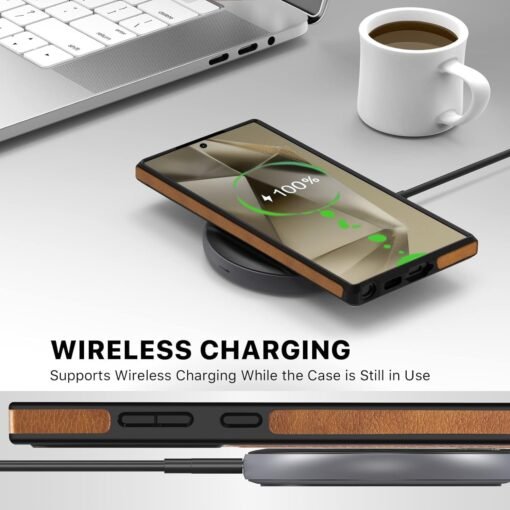 Luxury Magnetic Back Cover Wireless Charging Leather  Case For iPhone 16 Pro and 16 Pro Max Series - Image 12
