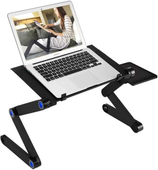 New Design Double Fan Adjustable Laptop Stand with Mouse Pad