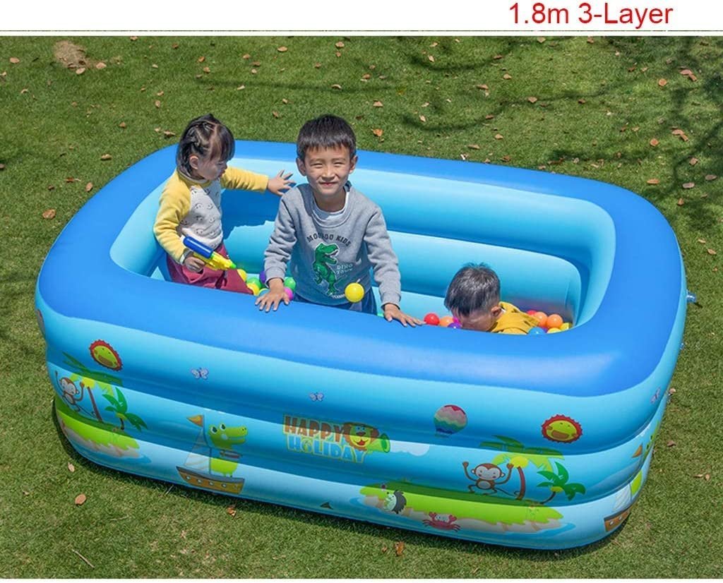 Inflatable Pool for Kids Family with Electric Pump - Image 5