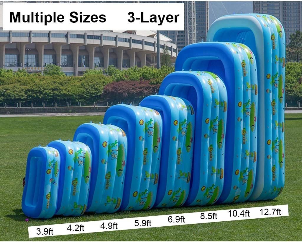 Inflatable Pool for Kids Family with Electric Pump - Image 3