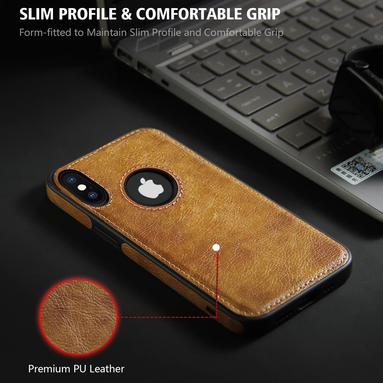 iPhone X Series PU Leather Shockproof Business Style Mobile Phone Case - Image 16