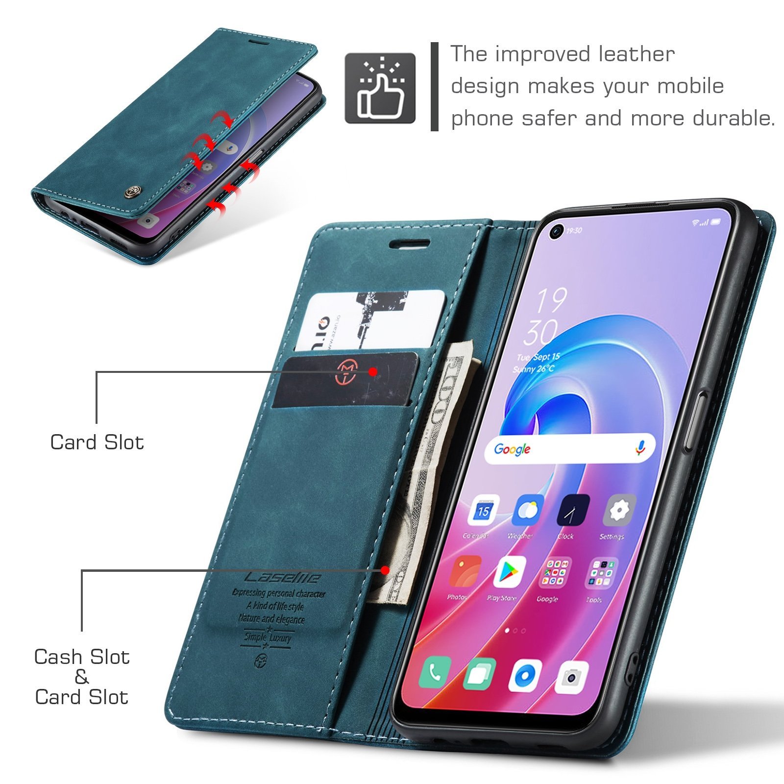 Oppo Reno 7 & Reno 8 Series CaseMe Leather Flip Case - Image 19
