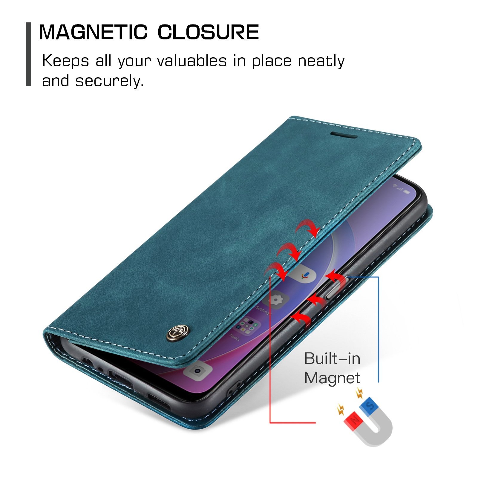 Oppo Reno 7 & Reno 8 Series CaseMe Leather Flip Case - Image 18