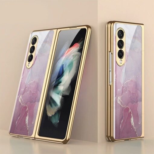 Marble Luxury Gold Electroplated Case for Samsung Galaxy Z Fold 3/4/5 Series - Image 13