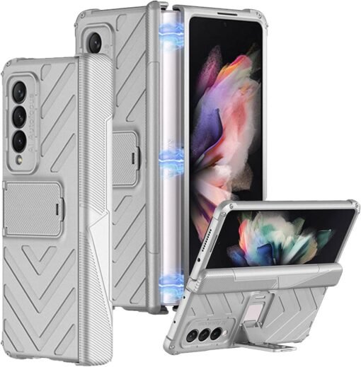 Samsung Galaxy Z Fold 1 Case with Stand Adjustable Stand, Magnetic Hinge Cover, Upgrade Drop Shock Resistant Folding Case - Image 11