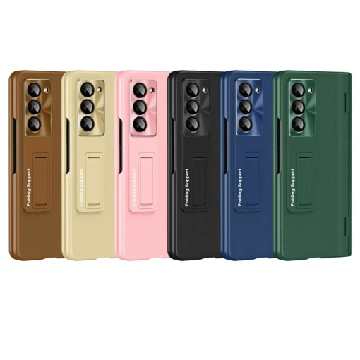 Samsung Galaxy Z Fold 5 and Fold 6 5G Shell-membrane Integrated Hinge All-around Leather Folding Phone Case - Image 5
