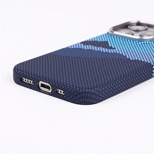 British Style Carbon Fiber Tartan MagSafe Case for iPhone Series - Image 28
