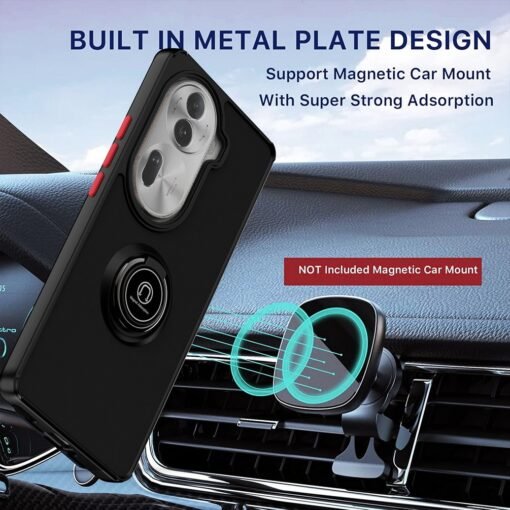 Oppo Reno 11 / 11 Pro Shockproof Frosted Matte Case With Ring Holder - Image 6