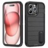 Heavy Duty Shockproof  3-Layer Military-Grade Rugged Protective Bumper Phone Case with Kickstand Anti-Slip Grip Shockproof For iPhone 16 15 14 13 12 11 Pro Max Series