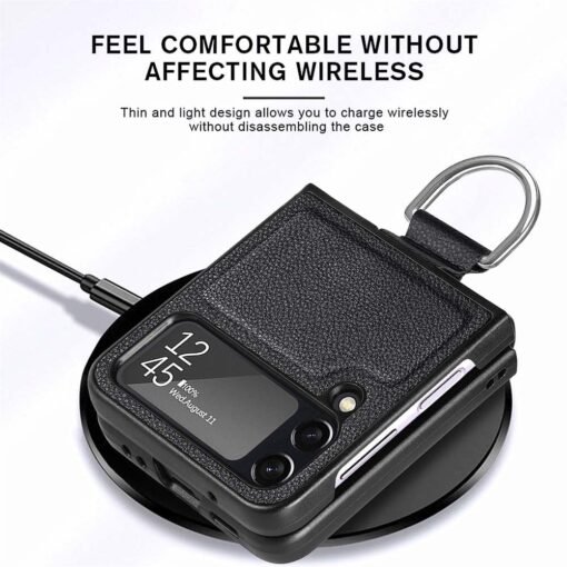 Samsung Galaxy Z Flip 3/4 5G Series Luxury Premium Anti-Scratch Leather Case - Image 5