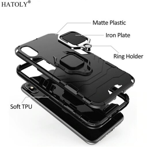 Samsung Galaxy A71 Armor Ringcase with Stand + 3D Tempered Glass Protector - Image 7