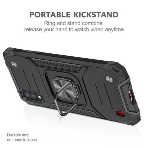 Samsung A30s, A50, A50s Armor Ring Case + 3D Glass Protector - Image 7