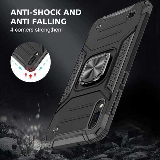 Samsung A30s, A50, A50s Armor Ring Case + 3D Glass Protector - Image 18