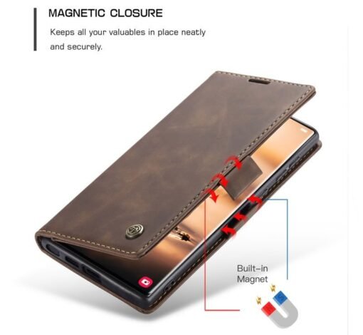 Samsung Galaxy S22 Ultra CaseMe Leather Flip Case - Image 11