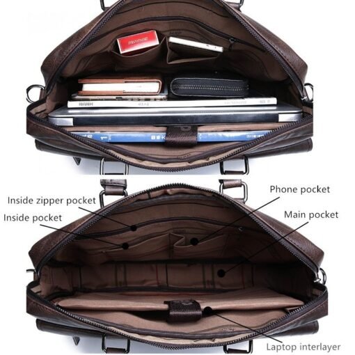 Premium Quality JEEP BULUO Wise Classic Business Choice British Style Laptop Bag - Image 7