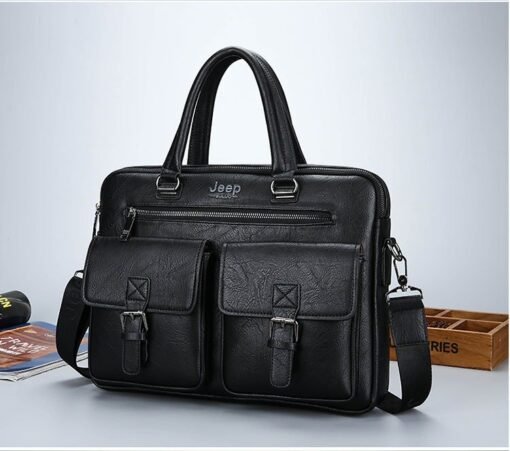 Premium Quality JEEP BULUO Wise Classic Business Choice British Style Laptop Bag - Image 4