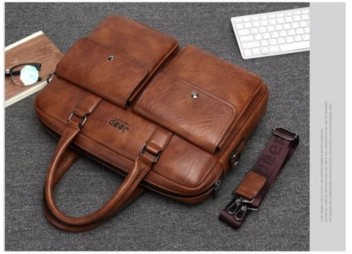 Premium Quality JEEP BULUO Wise Classic Business Choice British Style Laptop Bag - Image 3
