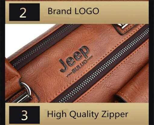 Premium Quality JEEP BULUO Wise Classic Business Choice British Style Laptop Bag - Image 10