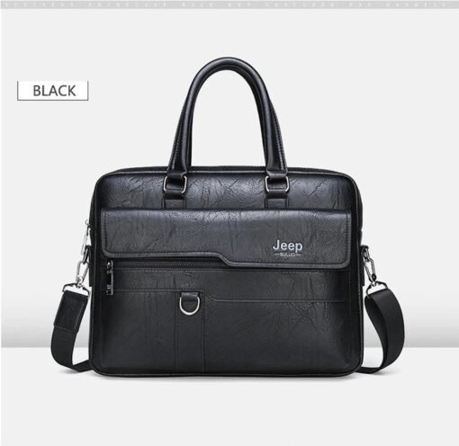 JEEP BULUO Men Business Briefcase High Quality Office Laptop & Macbook Bag - Image 8