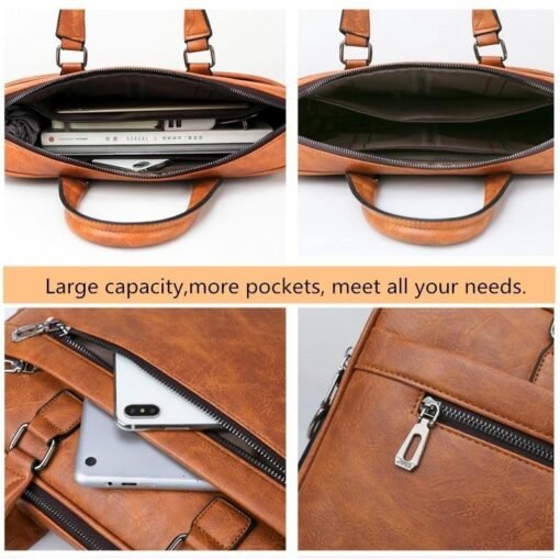 JEEP BULUO Men Business Briefcase High Quality Office Laptop & Macbook Bag - Image 10