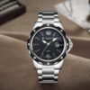 BIDEN Men Watch Fashion Casual Business Waterproof Quartz Calendar Stainless Steel Strap Watches