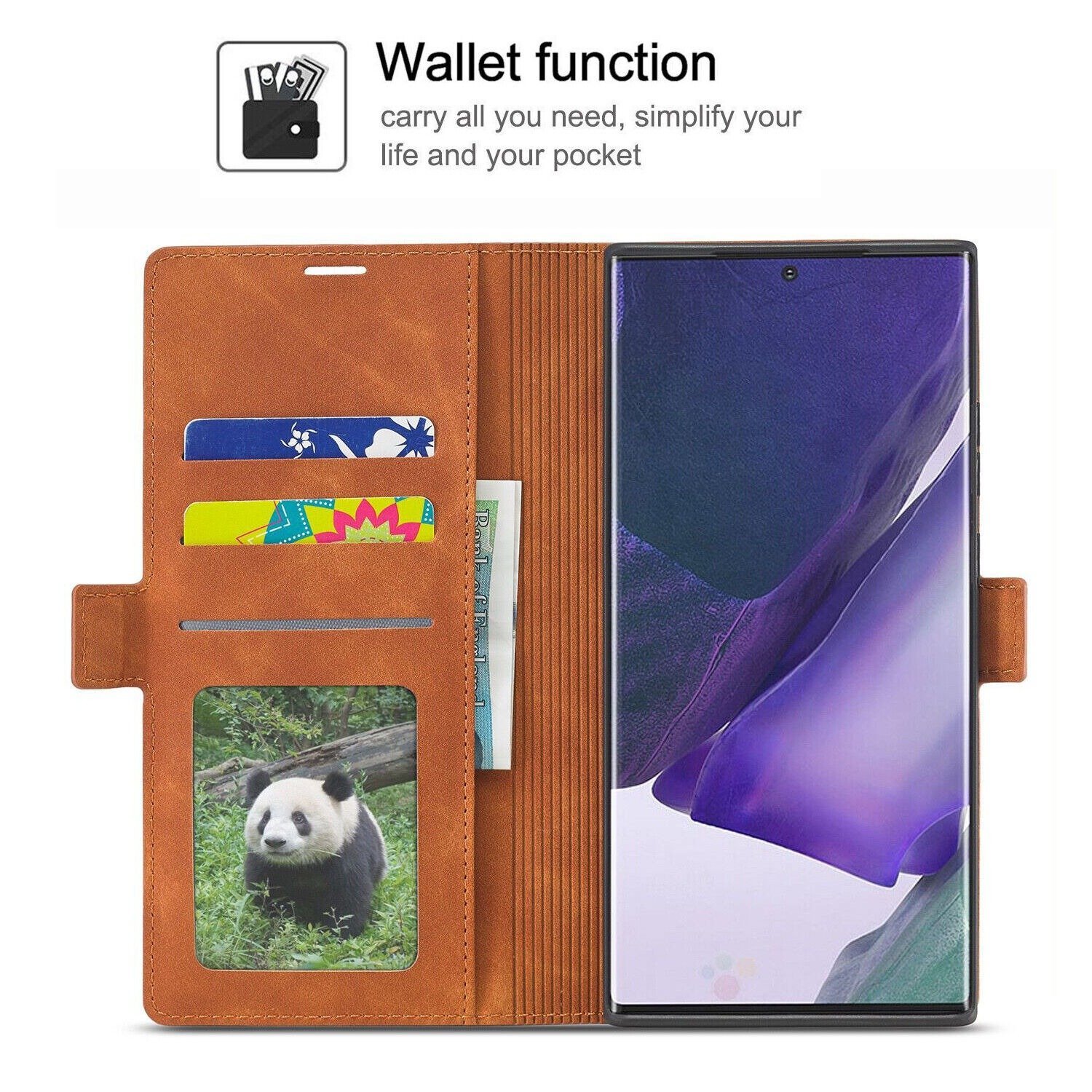 Samsung Galaxy S23 Series Leather Magnetic Wallet Flip Case - Image 3