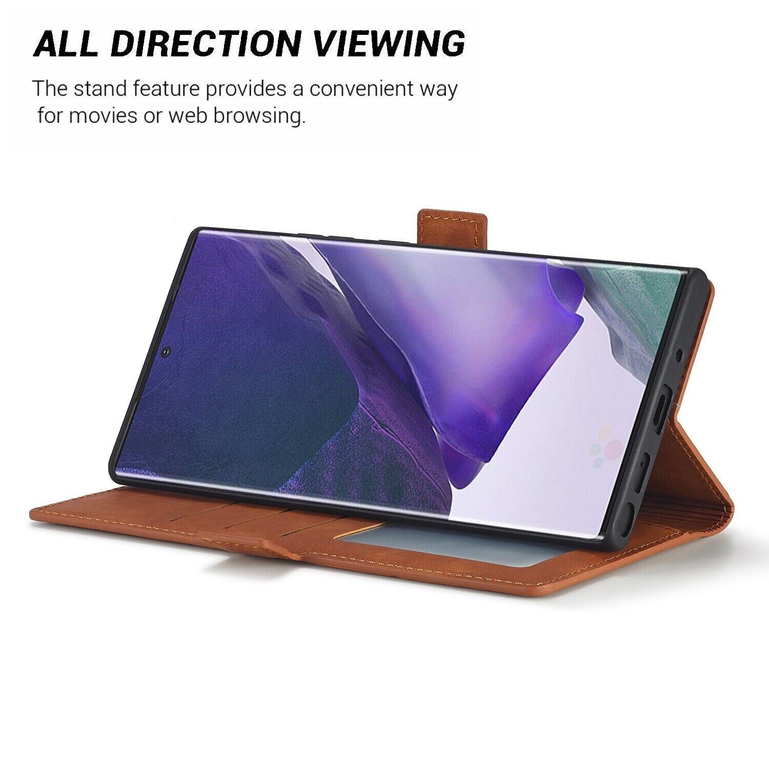 Samsung Galaxy S23 Series Leather Magnetic Wallet Flip Case - Image 4