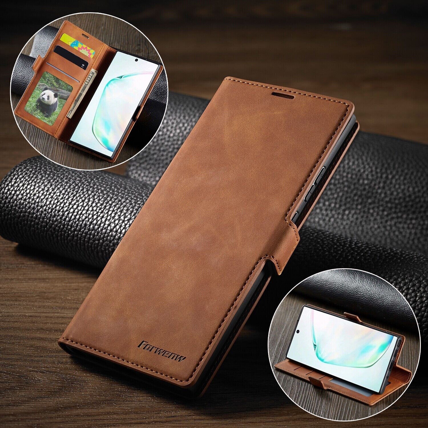 Samsung Galaxy S23 Series Leather Magnetic Wallet Flip Case - Image 7