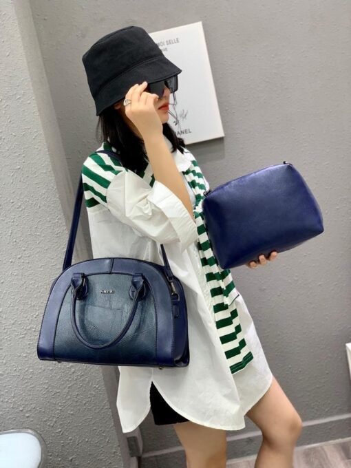 Keira Mila 3-in-1 Faux Leather Ladies Fashion Handbag Set - Image 2