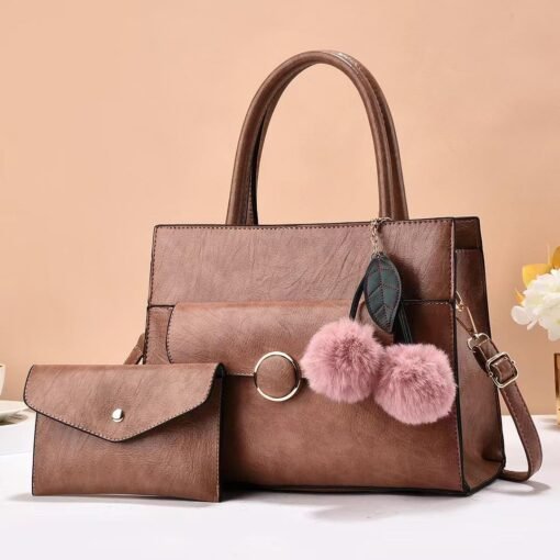 Elegant 2 in 1 Premium Trendy Classic Crossbody Shoulder Leather Versatile Bag. - Image 6