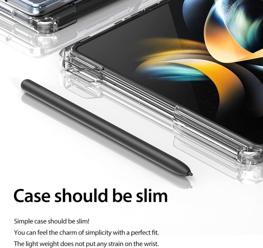 Samsung Galaxy Z Fold 3/Z Fold 4/Z Fold 5 NINKI Crystal Clear Transparent with S Pen Slot Hinge Protective Case - Image 17