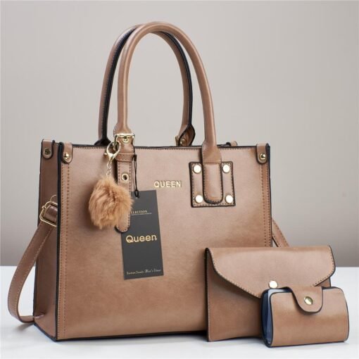 QUEEN 3 in 1 New Fashion Women Shoulder and Hand Bag - Image 7