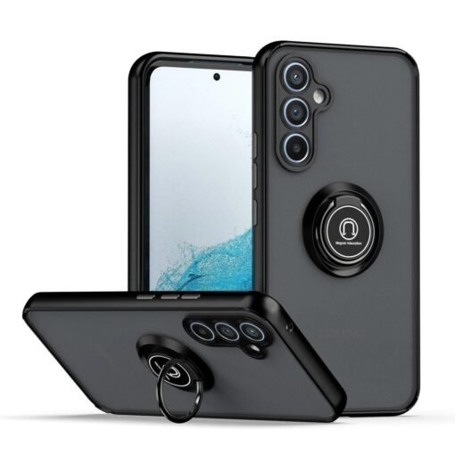 Samsung Galaxy A25/A35/A55 Shockproof Frosted Matte Case With Ring Holder