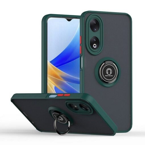 Oppo A58/A78 Series Shockproof Frosted Matte Case With Ring Holder - Image 3
