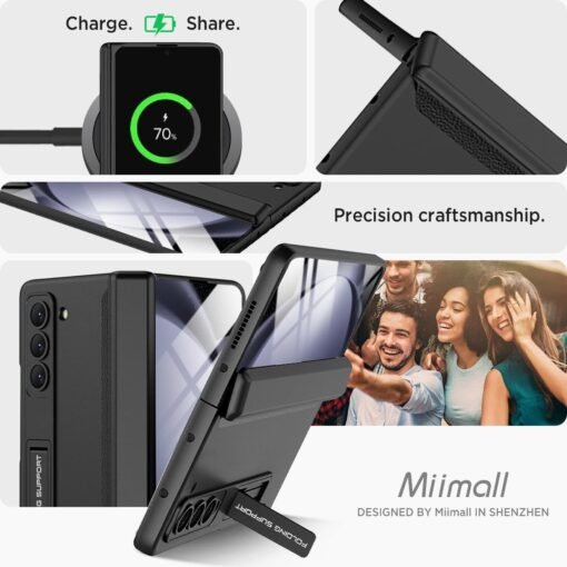 Samsung Galaxy Z Fold 5 Magnetic Adsorption Hinge Holder Protection Phone Case - Image 34