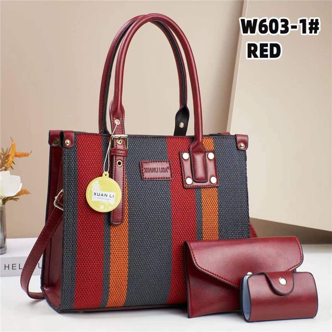 XUANLI LISA 3 in 1 Contrast Color Crossbody Satchel Shoulder Bag - Image 2