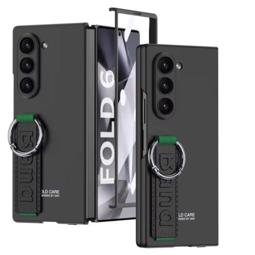 Samsung Galaxy Fold 5/6 Case with Wristrap, Supports Wireless Charging Camera Screen Protector Full Body Shockproof Case - Image 5