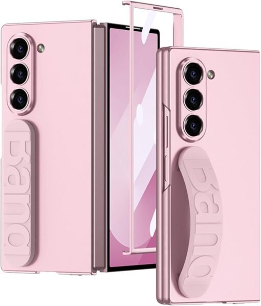 Samsung Fold 6 GKK Matte Finish Slim Band Silicone Protective Case with Finger Strap & Built-in Screen Protector - Image 9