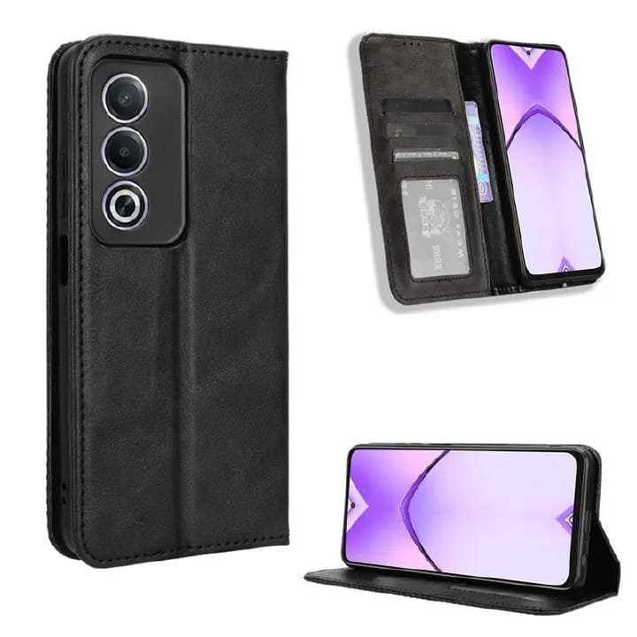 Primeum Quality Fornwenw Leather Flip Cover for OPPO A3/A3x with Kickstand feature, Magnetic Suction - Image 4