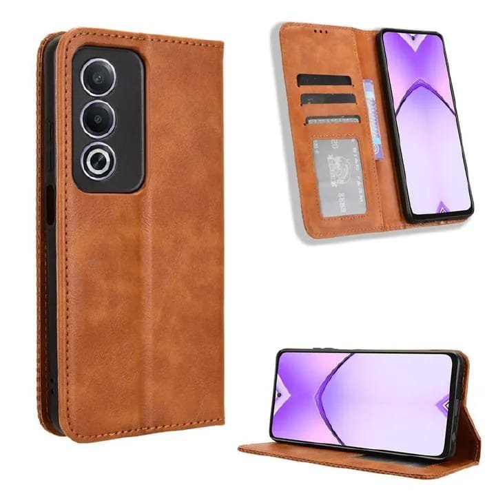 Primeum Quality Fornwenw Leather Flip Cover for OPPO A3/A3x with Kickstand feature, Magnetic Suction - Image 6