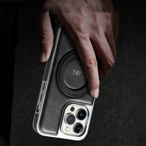 Fun-Casery Magnetic Kickstand Shockproof Leather Case for IPHONE 16/15/14 PRO MAX SERIES - Image 5